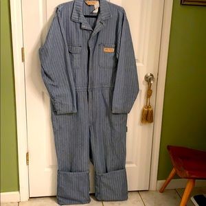 Coveralls Railroad blue herringbone vintage